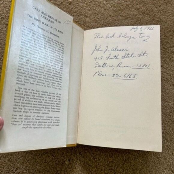 Care And Repair Of Antiques Thomas H. Ormsbee Hardback 1949 - Picture 3 of 9